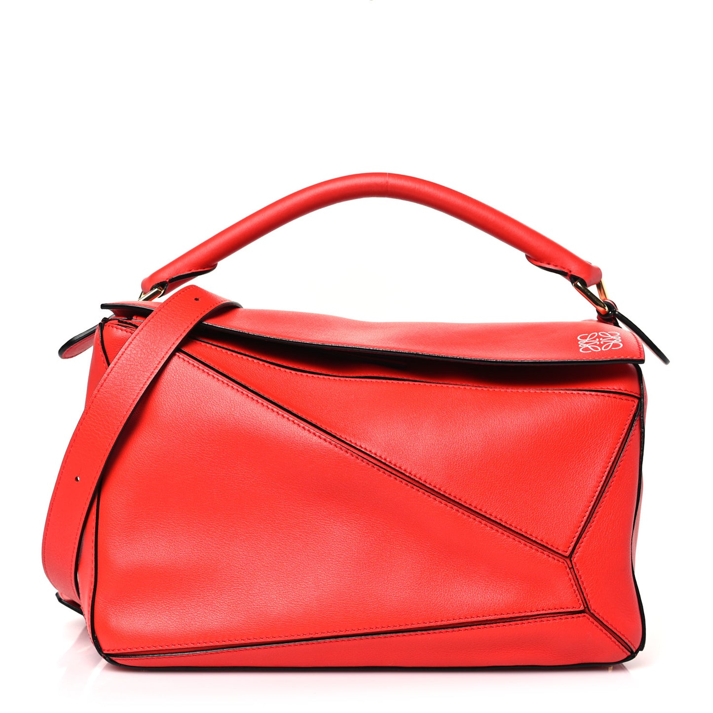 Calfskin Medium Puzzle Bag Scarlet
