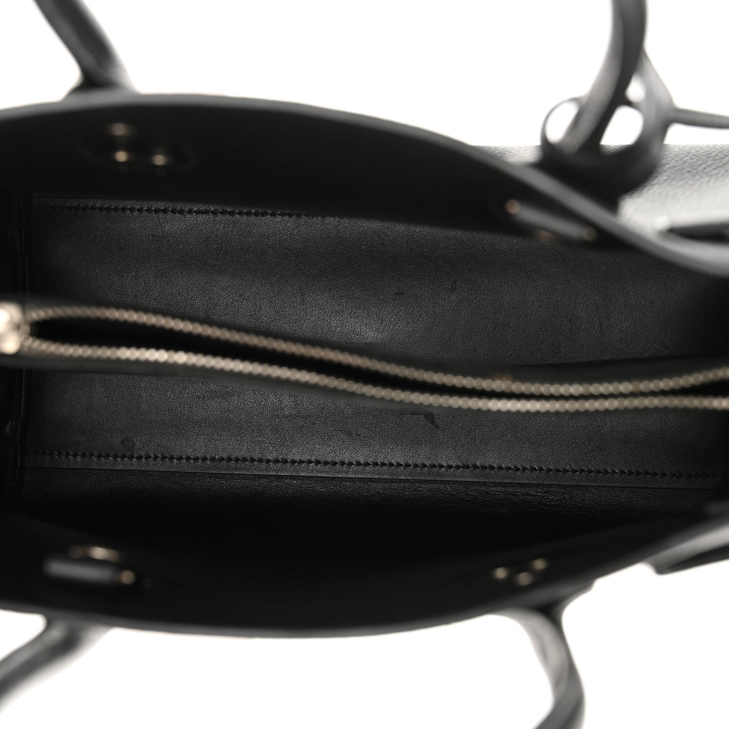 Grained Calfskin Baby Sac De Jour Black