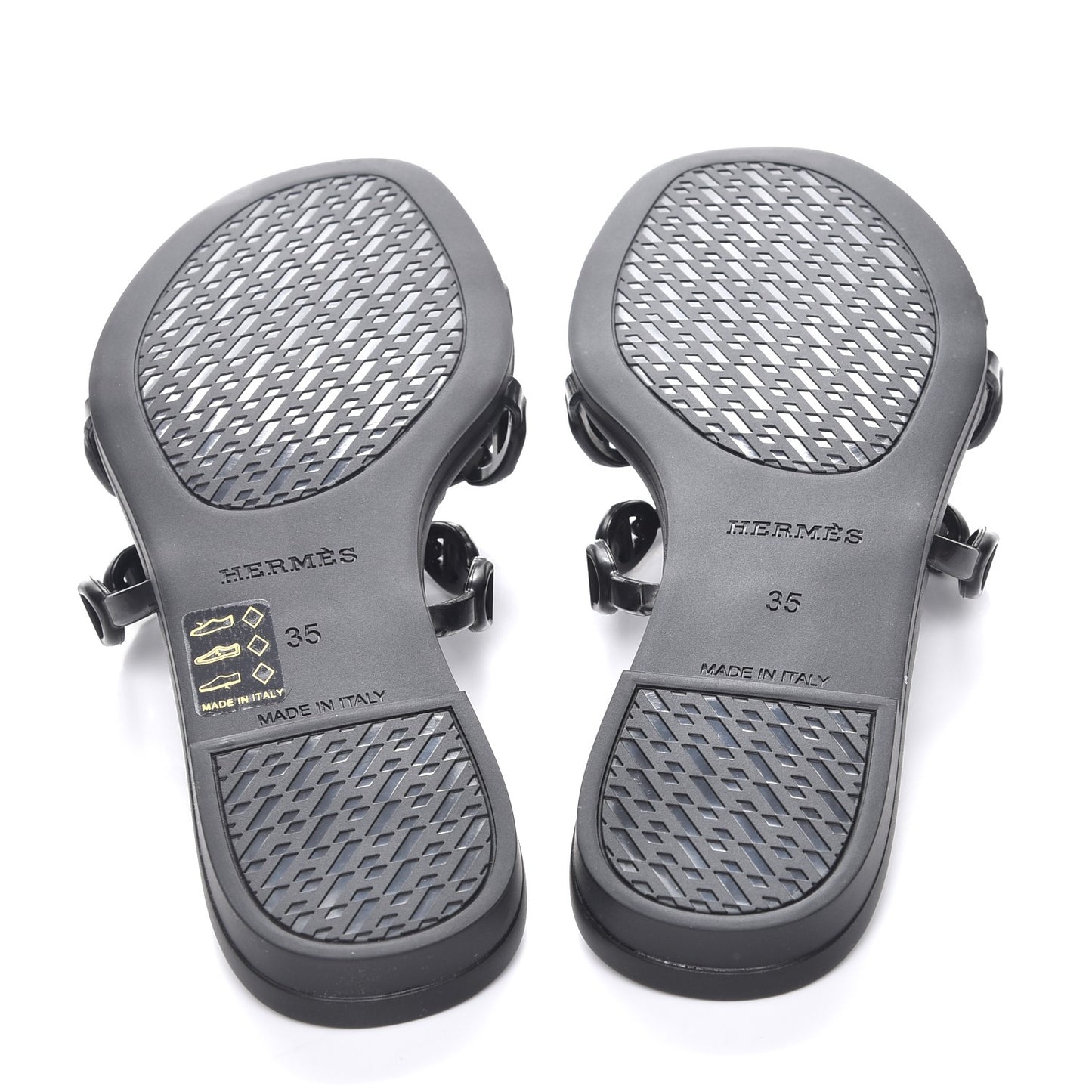 Rubber Chaine d'Ancre Rivage Sandals 35 Black