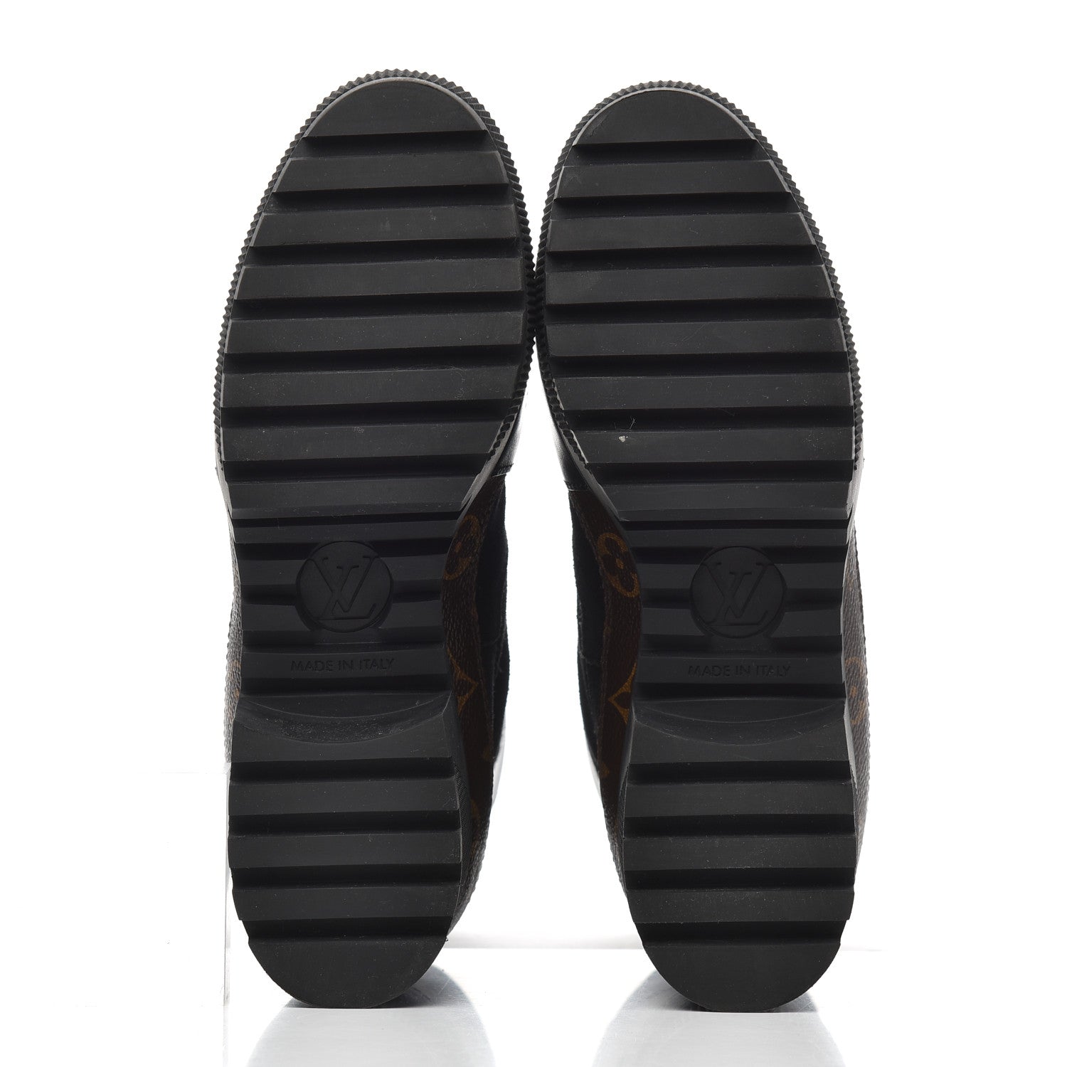 Louis Vuitton Suede Calfskin Monogram Laureate Platform Desert Boots 37.5 Black 5 of 15