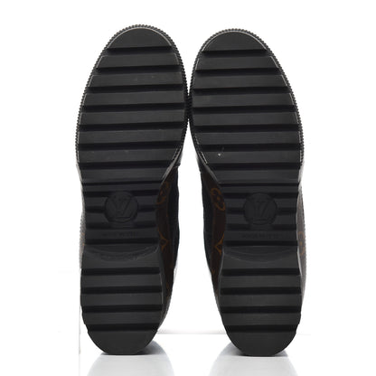 Louis Vuitton Suede Calfskin Monogram Laureate Platform Desert Boots 37.5 Black 5 of 15
