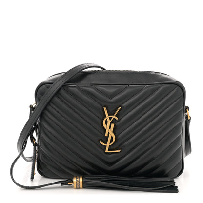 Saint Laurent Calfskin Matelasse Monogram Lou Camera Bag Black 1 of 18