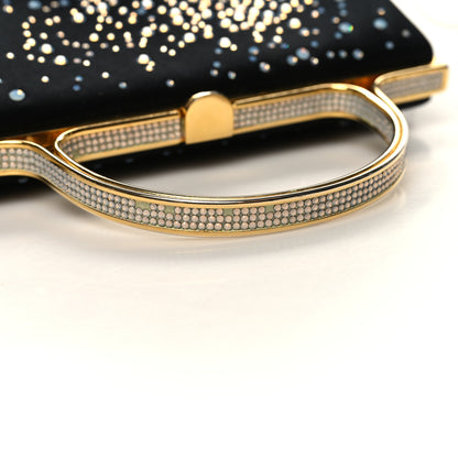 Judith Leiber Crystal Trim Satin Evening Bag Clutch Black 13 of 13