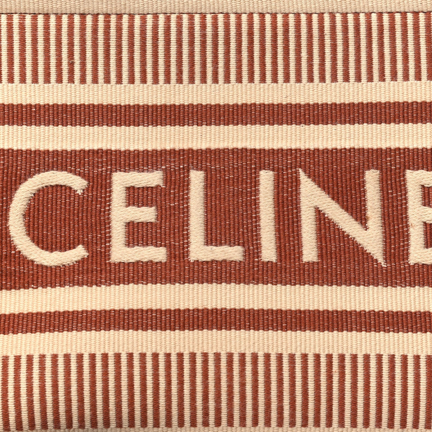 Textile Striped Logo Thais Pouch Sienna