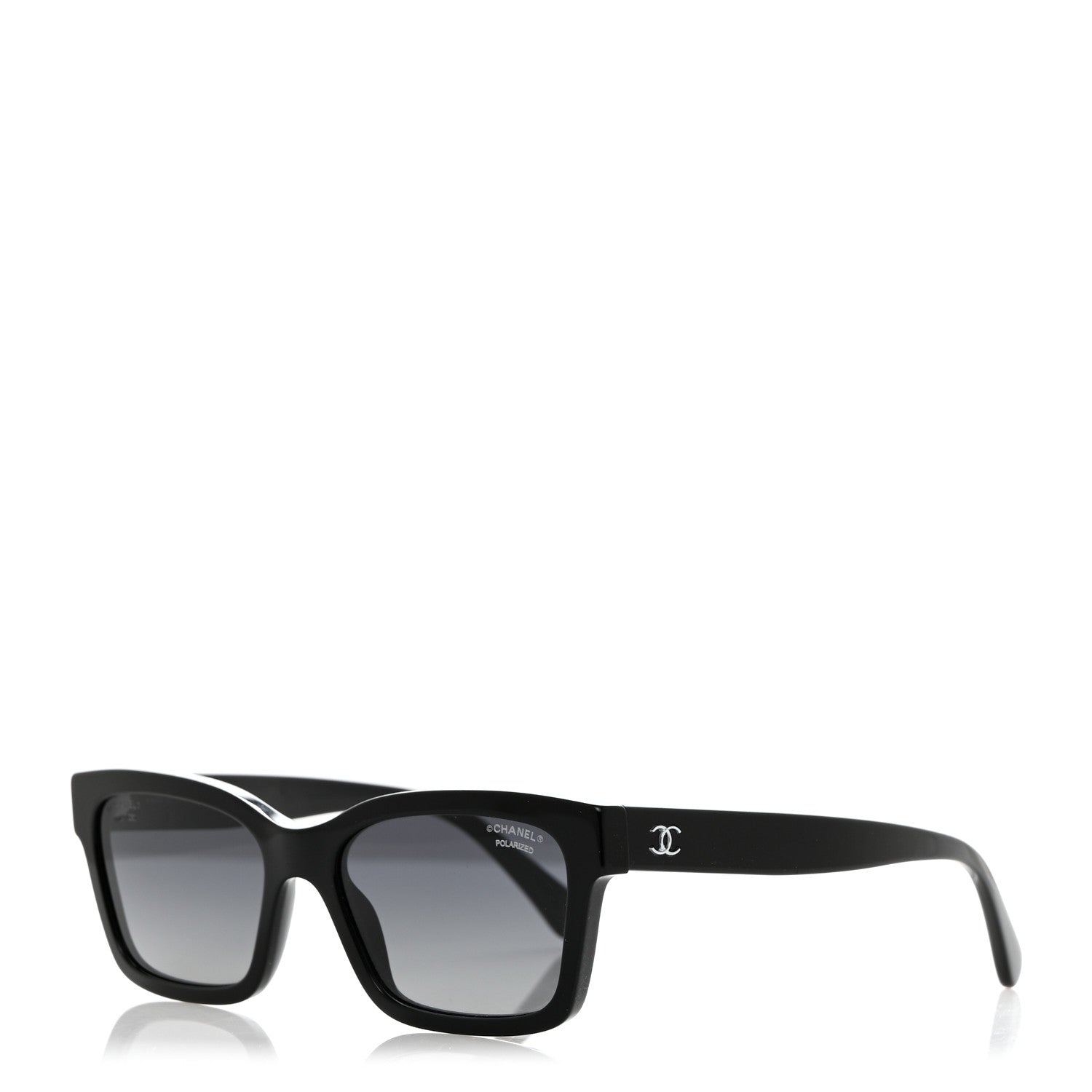 Chanel Acetate Square Sunglasses 5417 Black Black 1 of 8