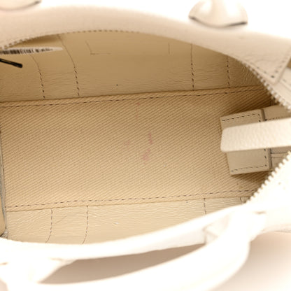 Marc Jacobs Grained Calfskin Micro The Tote Bag Cotton Silver 5 of 10