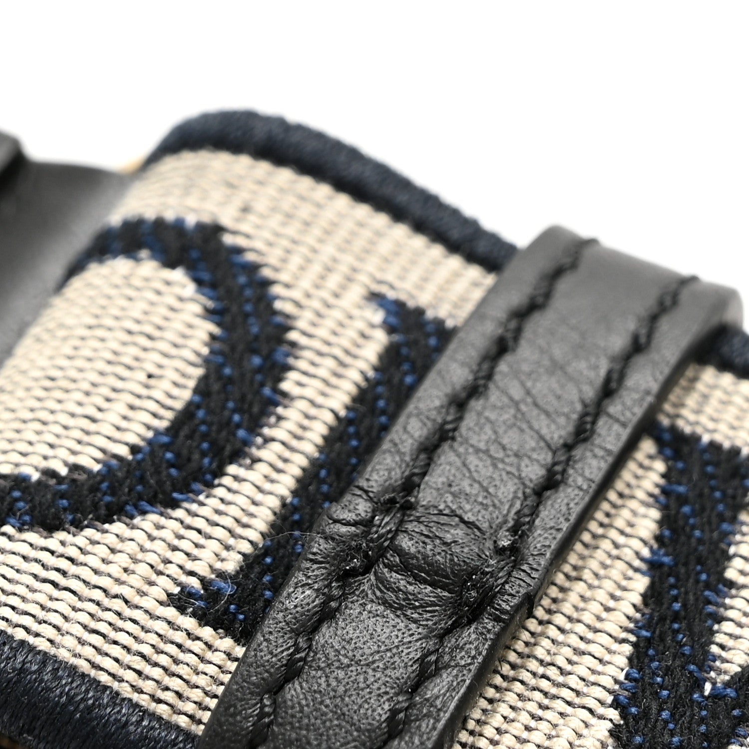 Loewe Calfskin Jacquard Anagram Loop Strap Navy Black 6 of 6
