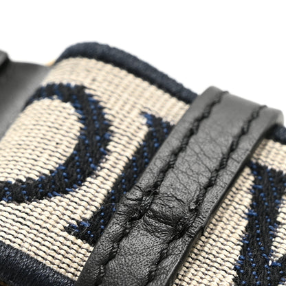 Loewe Calfskin Jacquard Anagram Loop Strap Navy Black 6 of 6