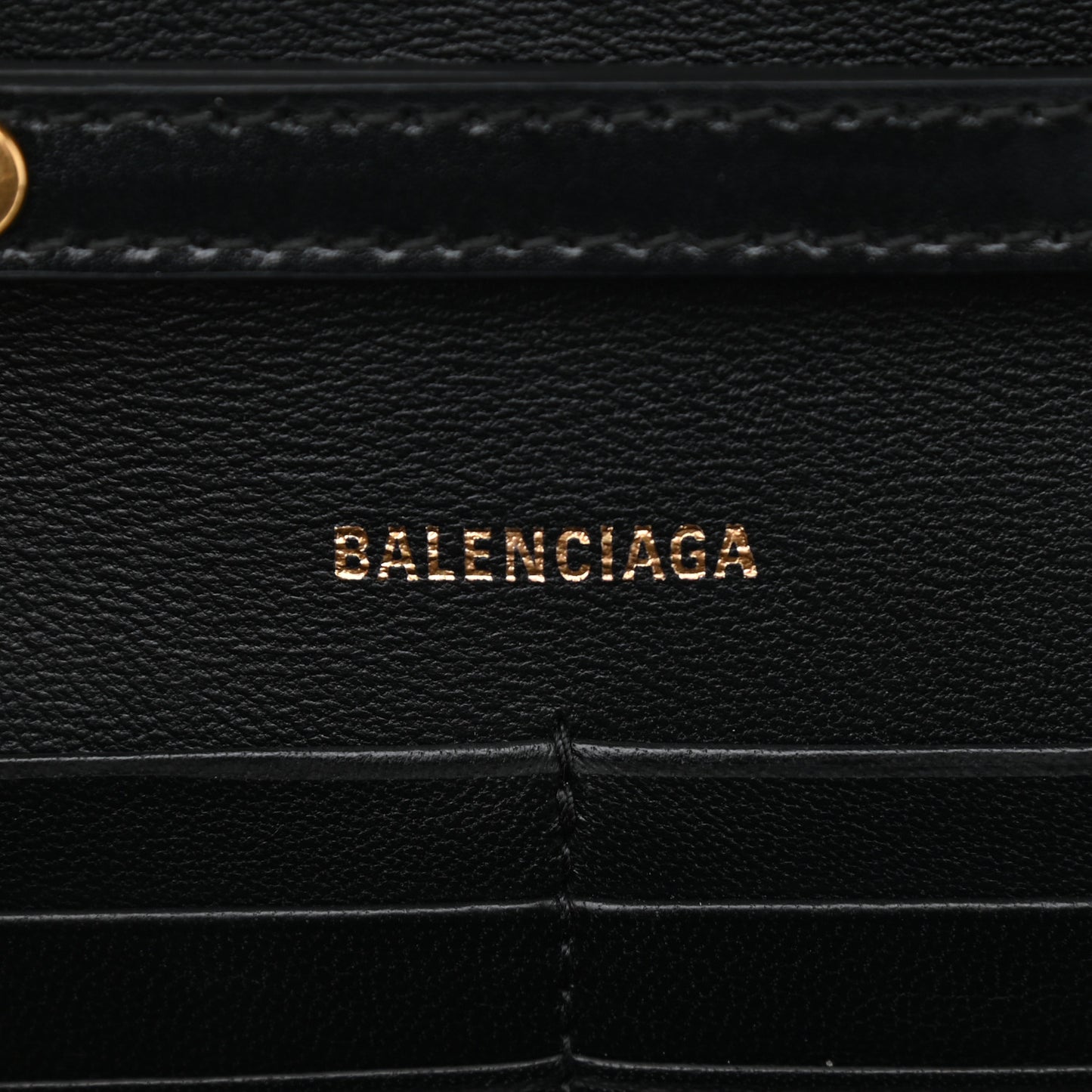 Shiny Box Calfskin Hourglass Chain Bag Black