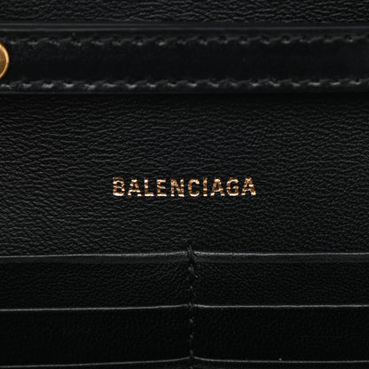 Balenciaga Shiny Box Calfskin Hourglass Chain Bag Black 6 of 9