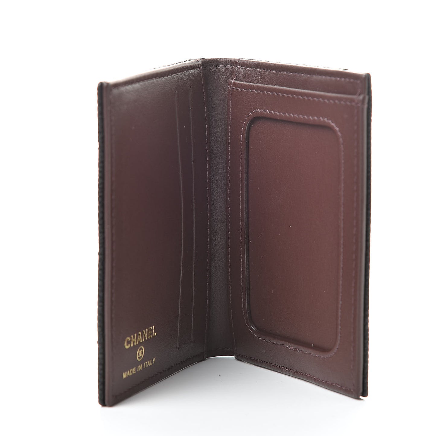 Caviar Quilted Card Holder Wallet Black