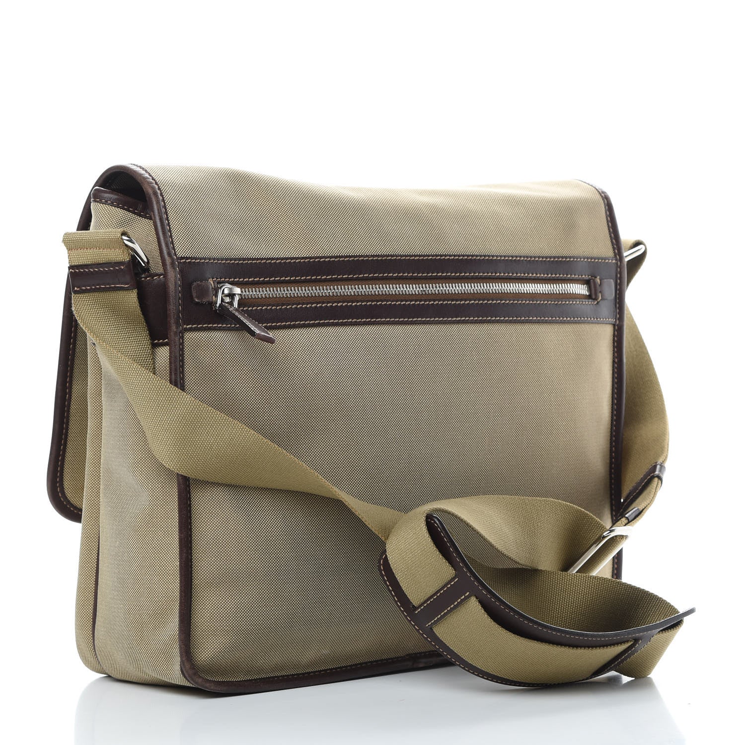Prada Jacquard Logo Messenger Corda Moro 3 of 15