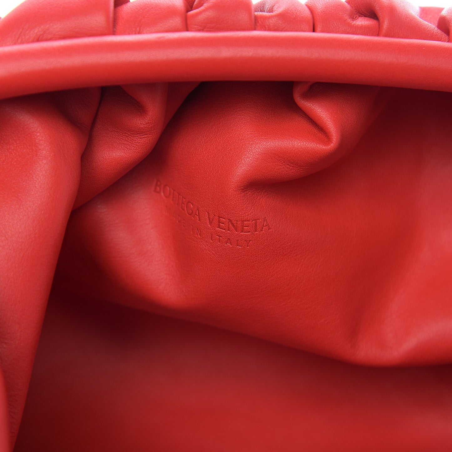 Smooth Butter Calf The Pouch Oversized Clutch Bright Red