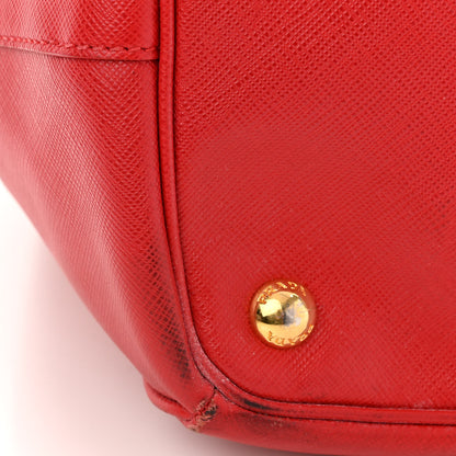 Prada Saffiano Lux Large Galleria Double Zip Tote Fuoco 11 of 12