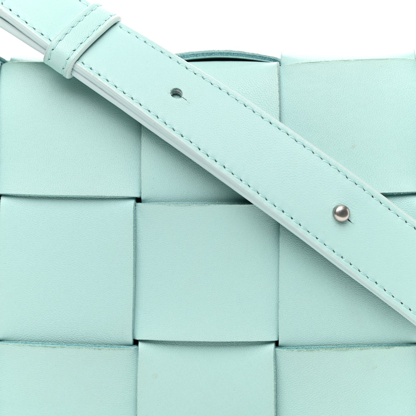 Lambskin Maxi Intrecciato Cassette Crossbody Bag Ice