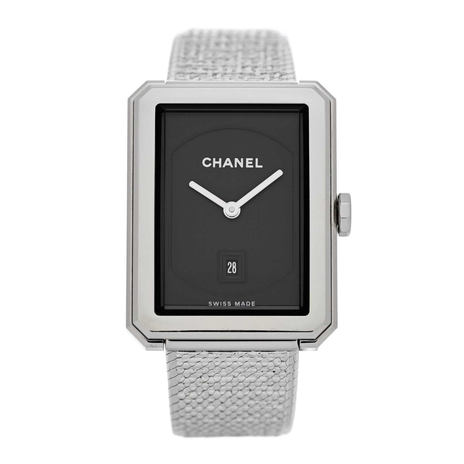 Chanel Stainless Steel 26mm Boy-friend Tweed Quartz Watch Black 1 of 6