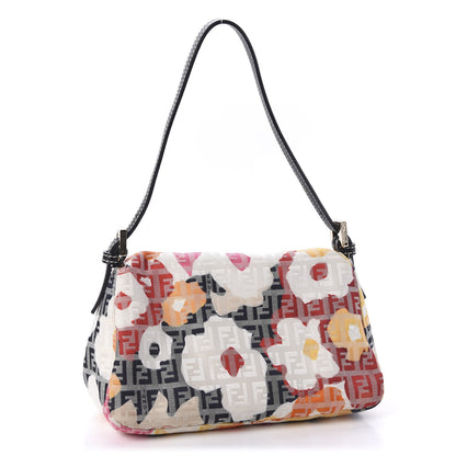 Fendi Zucchino Vitello Floral Mini Forever Mini Mama Baguette Beige Multicolor 2 of 10