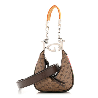 Gucci GG Supreme Monogram Textured Calfskin Web Mini Attache Hobo Beige Ebony New Acero 1 of 11