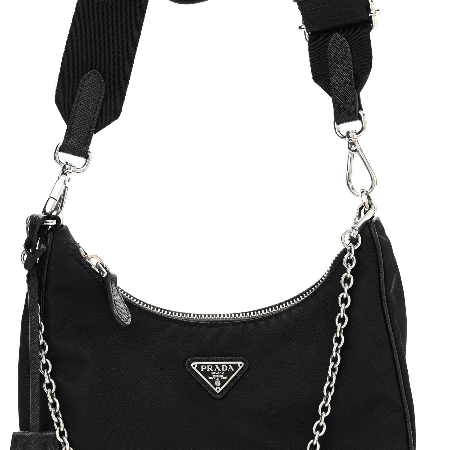 Re-Nylon Saffiano Re-Edition 2005 Shoulder Bag Black