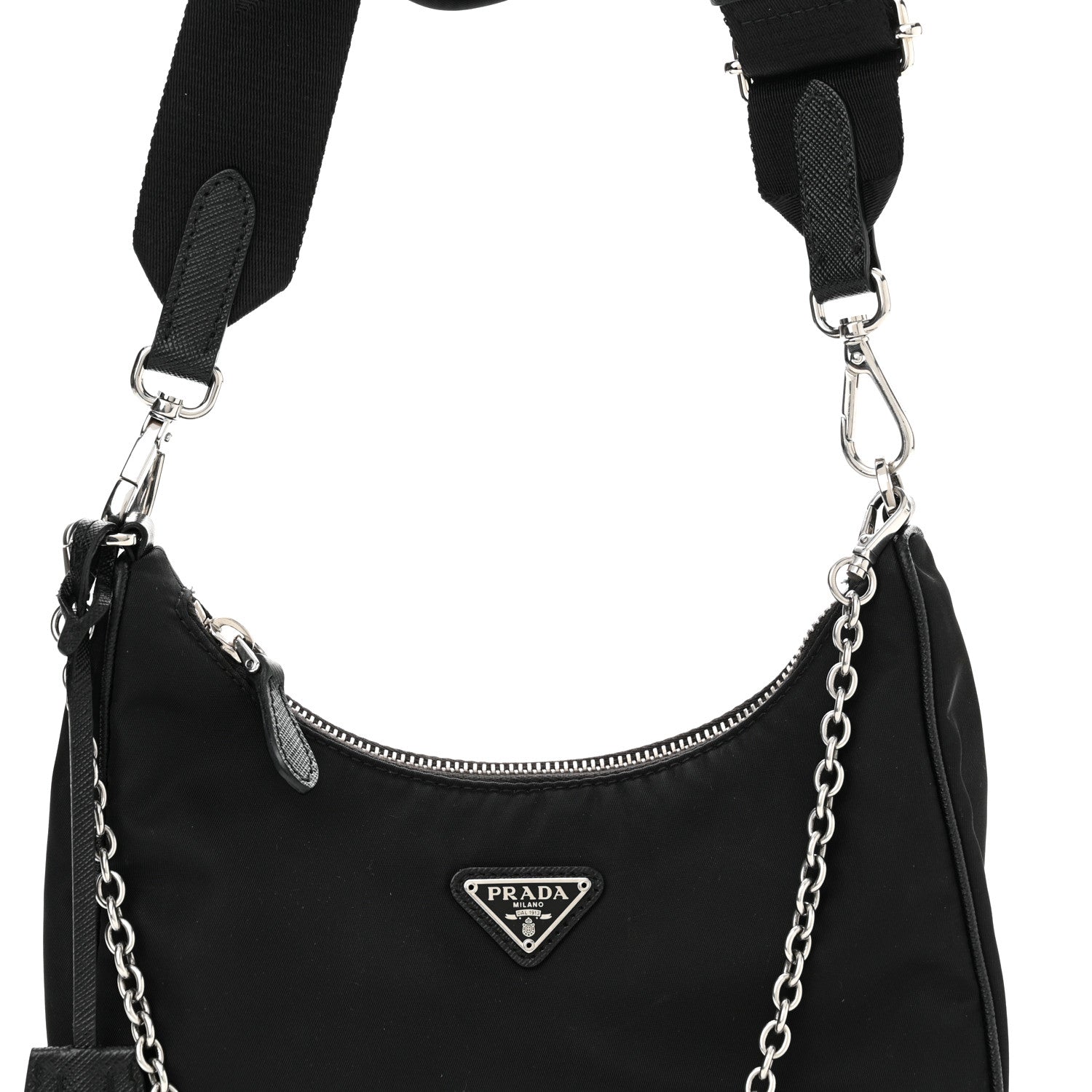 Prada Re-Nylon Saffiano Re-Edition 2005 Shoulder Bag Black 8 of 14