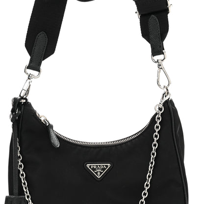 Prada Re-Nylon Saffiano Re-Edition 2005 Shoulder Bag Black 8 of 14