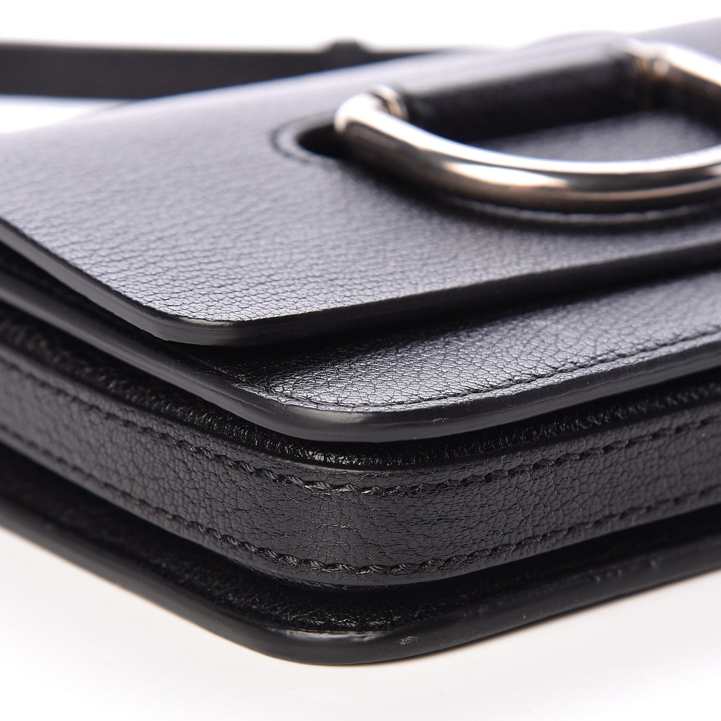 Goatskin Mini D-Ring Bag Black