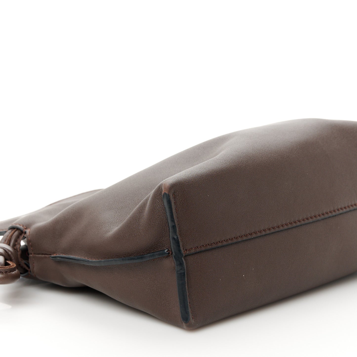 Calfskin Mini Flamenco Knot Clutch Chocolate