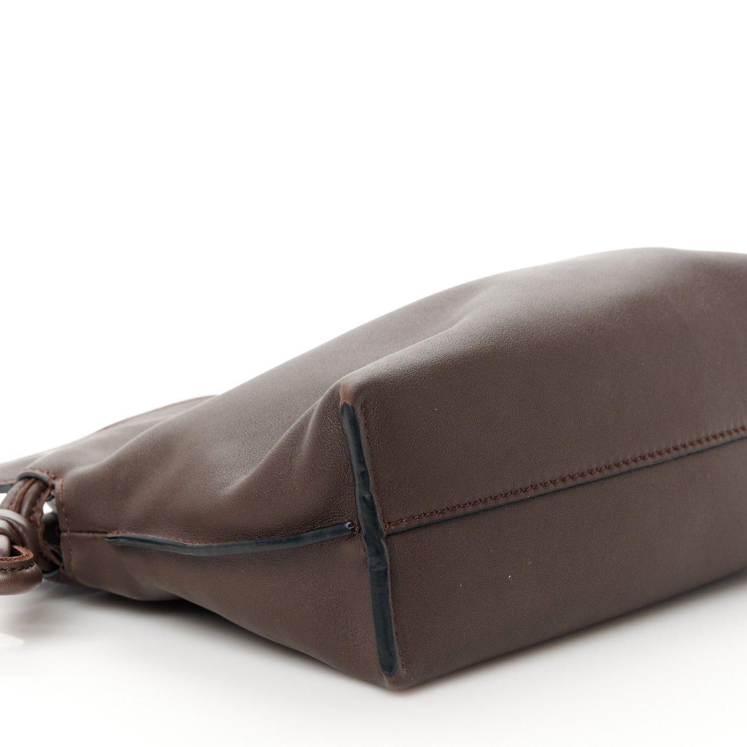 Loewe Calfskin Mini Flamenco Knot Clutch Chocolate 10 of 12
