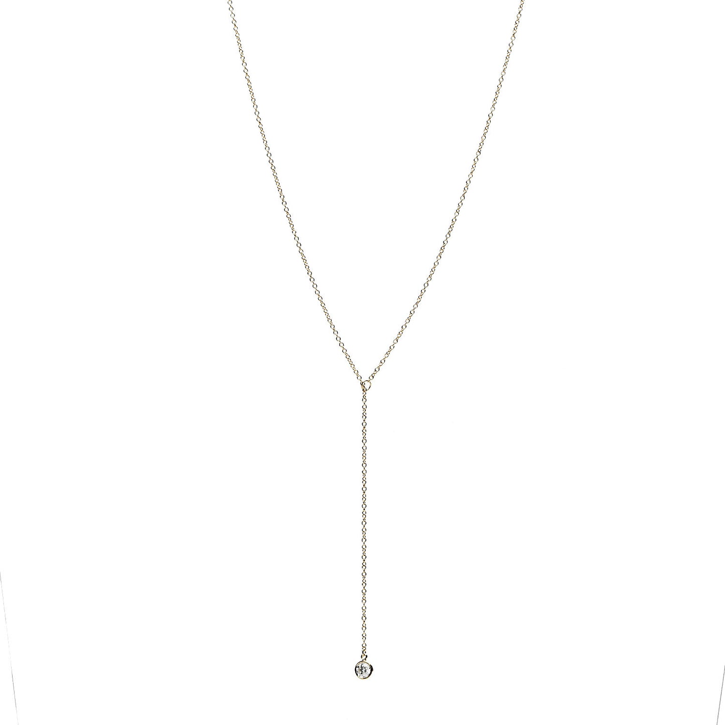 18K Yellow Gold Diamond .17ct Elsa Peretti Diamonds by the Yard Lariat Necklace