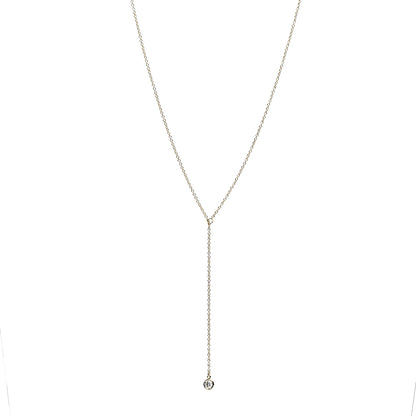 Tiffany 18K Yellow Gold Diamond .17ct Elsa Peretti Diamonds by the Yard Lariat Necklace 1 of 7