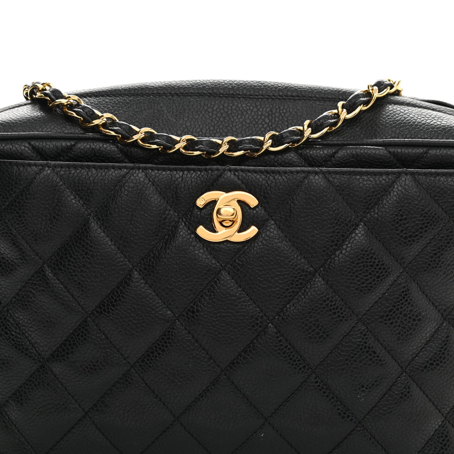 Chanel Caviar Quilted Camera Case Black 9 of 11
