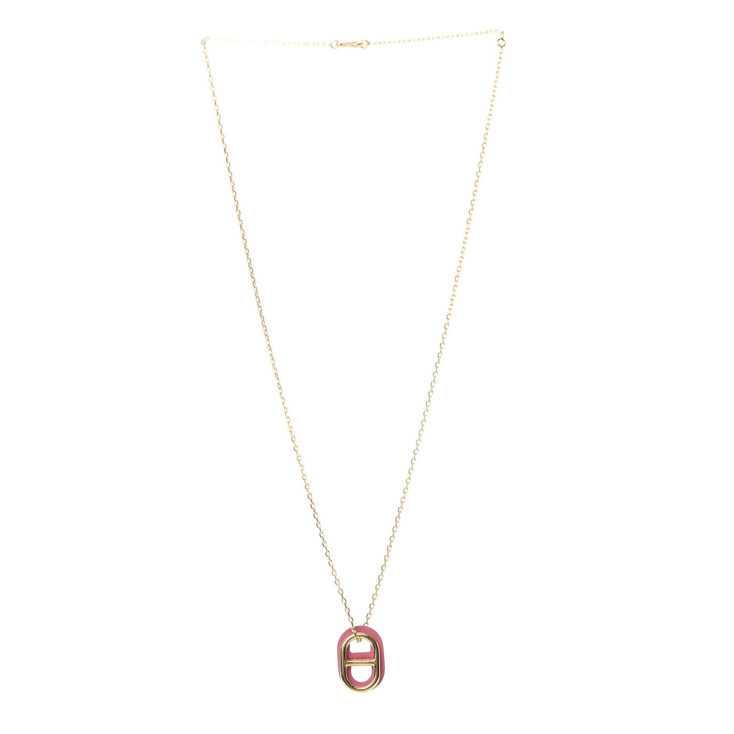 Hermes Swift O'Maillon Pendant Necklace Rose Azalee 3 of 6