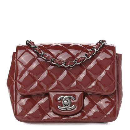 Chanel Patent Quilted Mini Square Flap Red 1 of 8