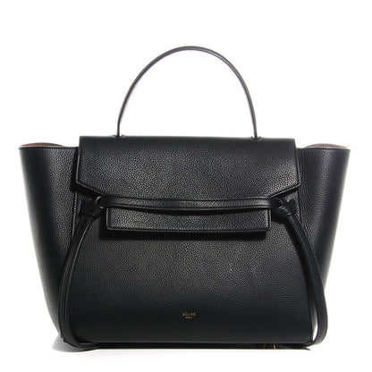 Celine Drummed Calfskin Mini Belt Bag Black 1 of 9