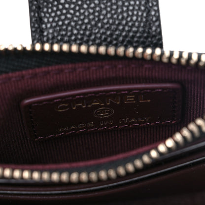 Chanel Caviar Quilted Compact Zipped Pocket Wallet Black 6 of 8