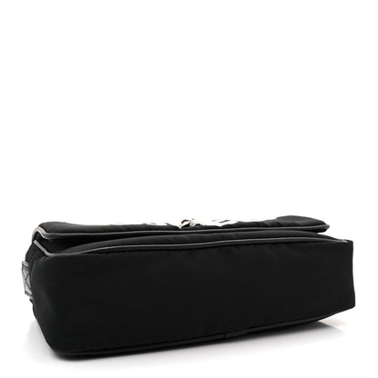 Alexander McQueen Nylon Graffiti Skull Small Crossbody Bag Black White 4 of 12