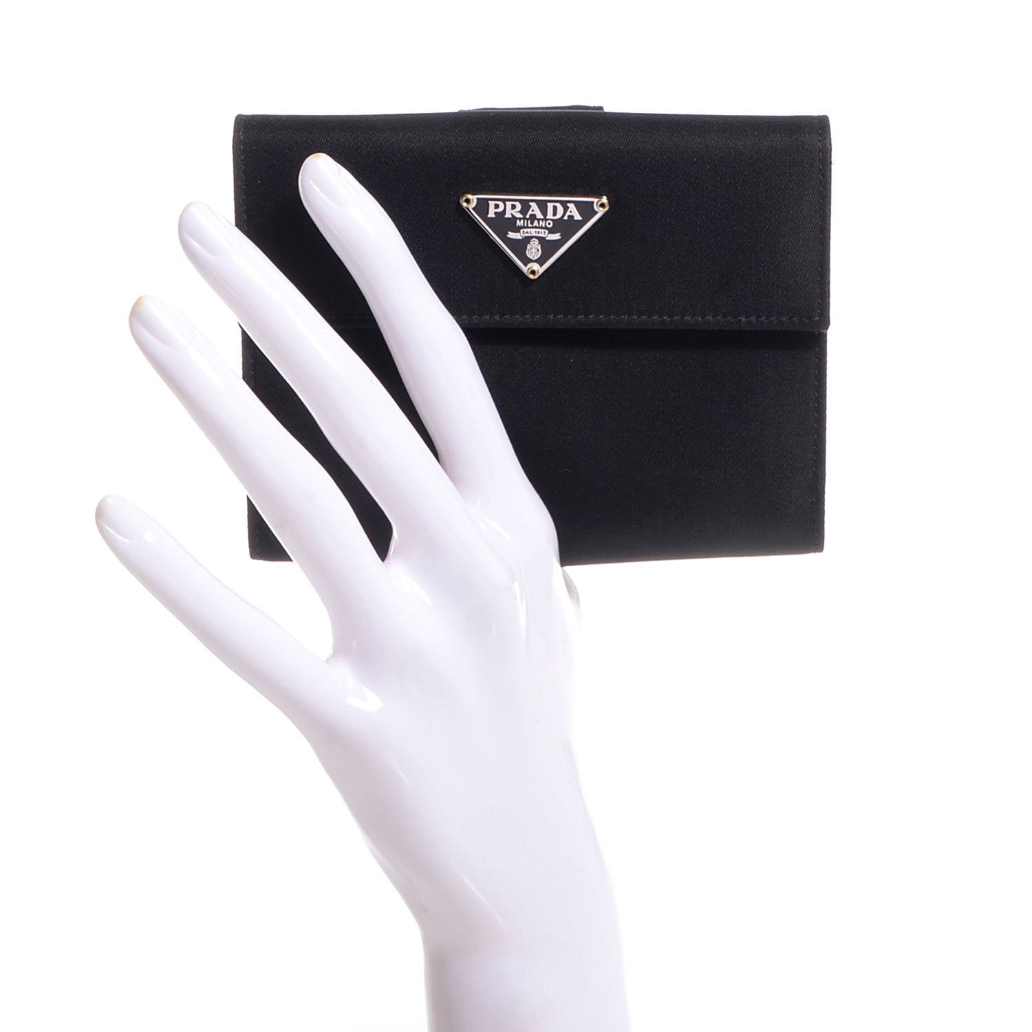 Prada Tessuto Nylon French Wallet Nero Black 2 of 12