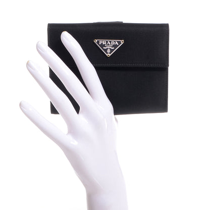 Prada Tessuto Nylon French Wallet Nero Black 2 of 12