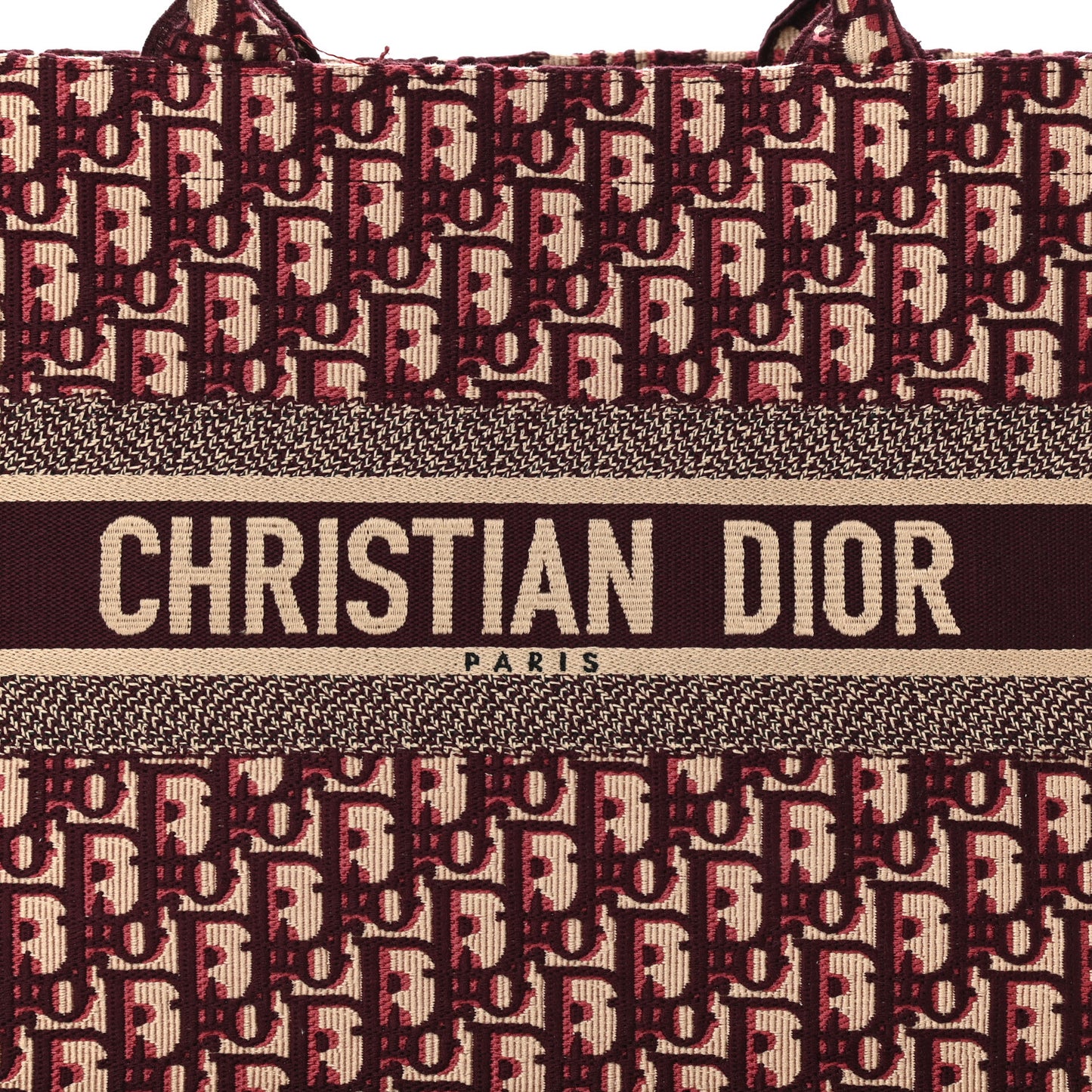 Oblique Medium Book Tote Burgundy Multicolor