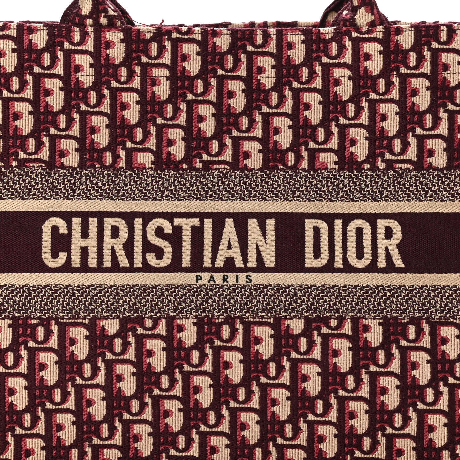 Christian Dior Oblique Medium Book Tote Burgundy Multicolor 7 of 13