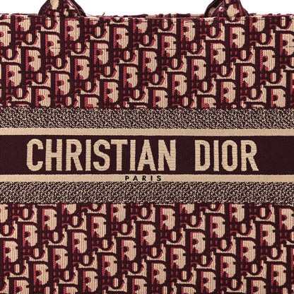Christian Dior Oblique Medium Book Tote Burgundy Multicolor 7 of 13