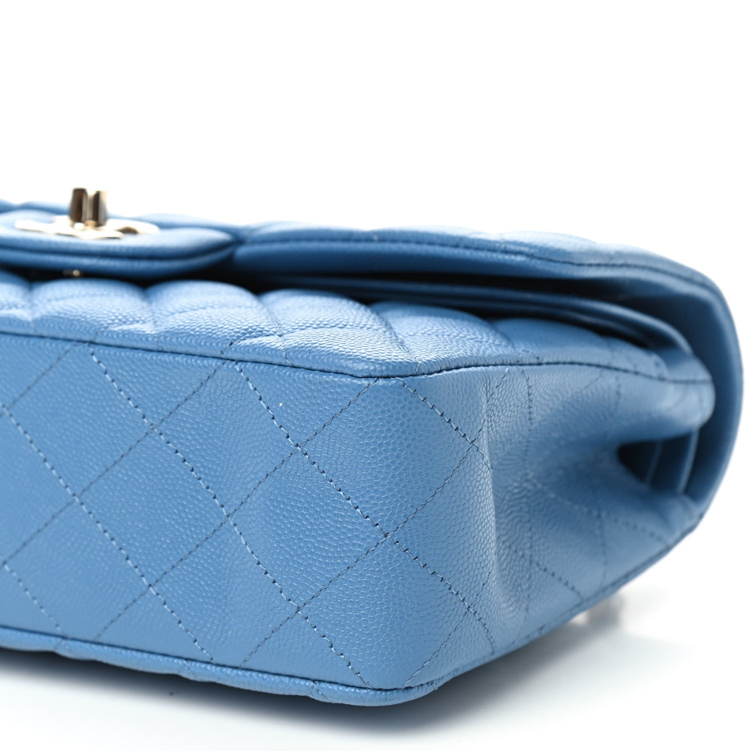 Chanel Caviar Quilted Small Double Flap Blue 6 of 9