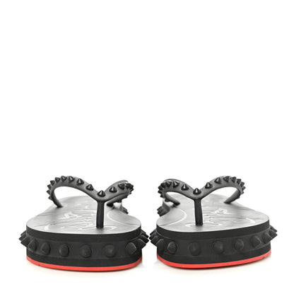 Christian Louboutin Rubber Spike Loubi Flip Flip Platform Sandals 39 Black 2 of 7