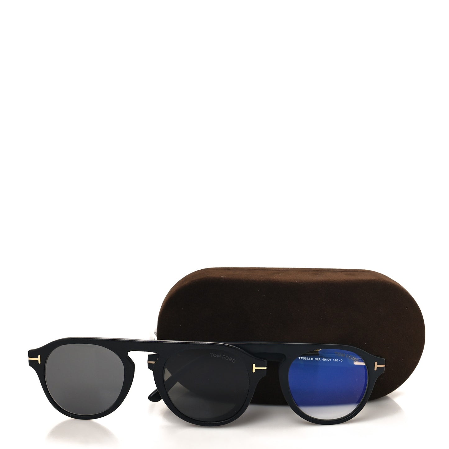 Clip On Aviator Sunglasses TF5533-B Black