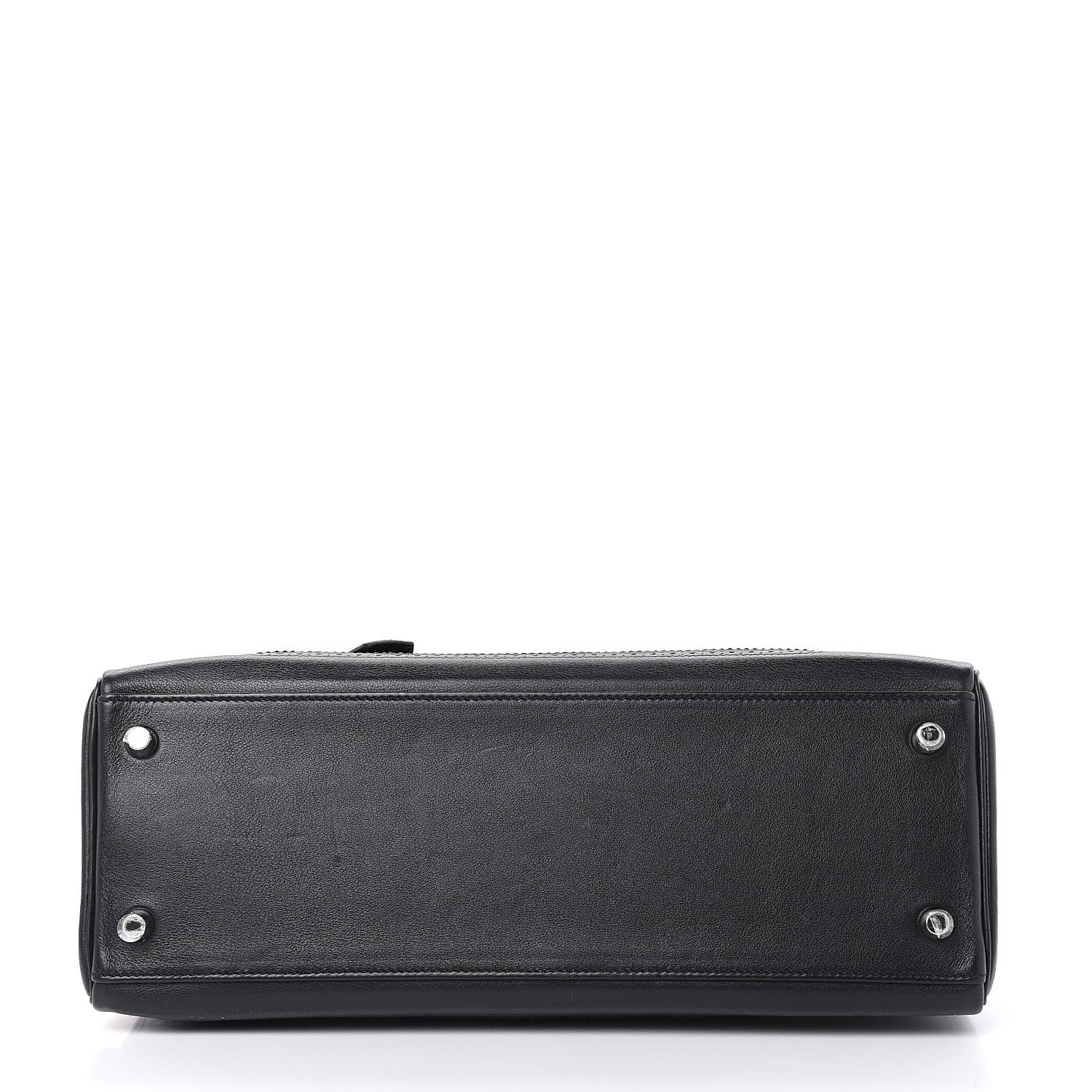 Hermes Swift Grain d'H Ghillies Kelly 32 Black 7 of 36