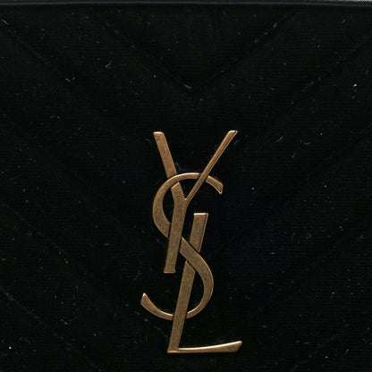 Saint Laurent Velour Matelasse Monogram Lou Belt Bag Black 6 of 11