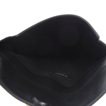 Saint Laurent Calfskin Matelasse Chevron Monogram Uptown Clutch Black 5 of 7