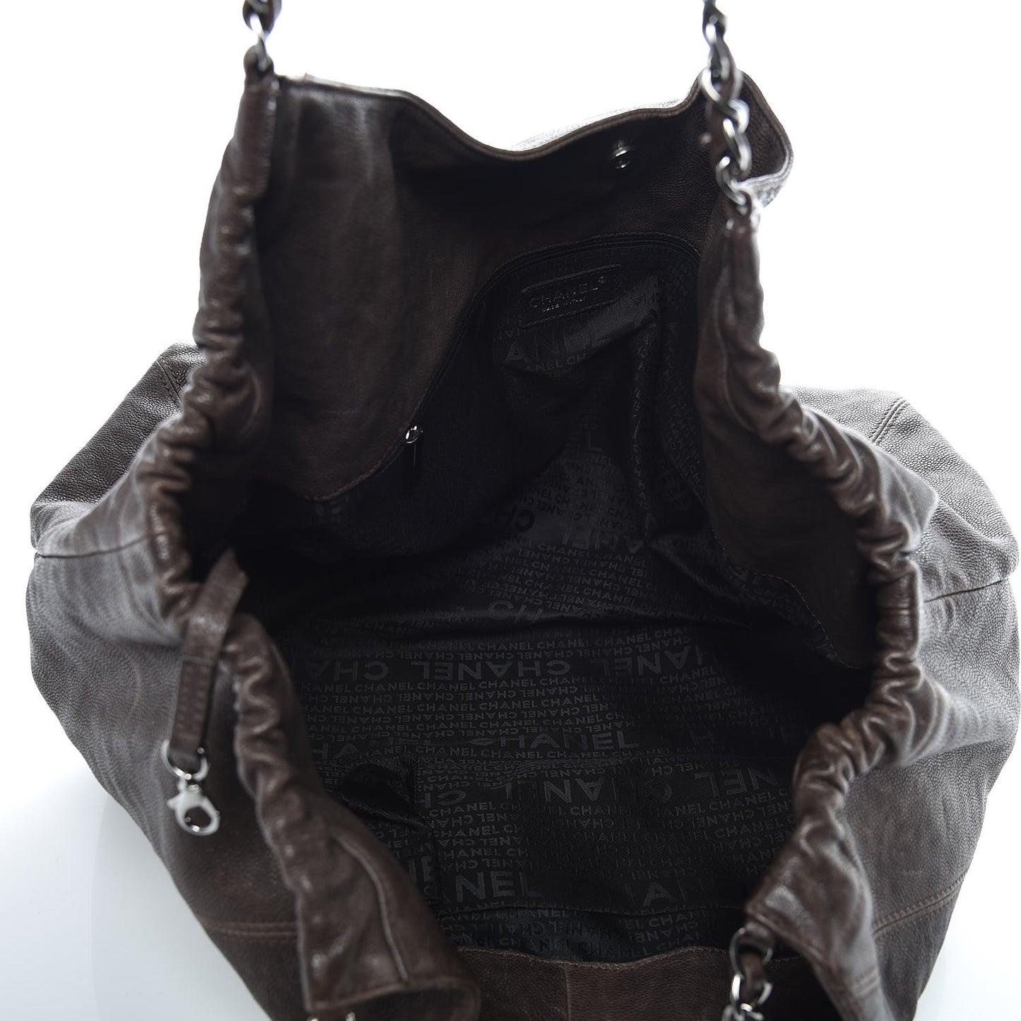 Distressed Caviar XL Coco Cabas Brown