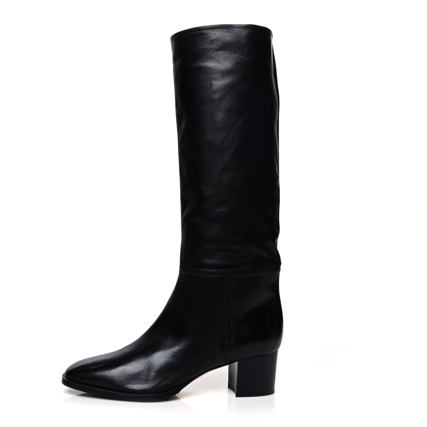Jimmy Choo Calfskin Knee High Boots 40 Black 1 of 7
