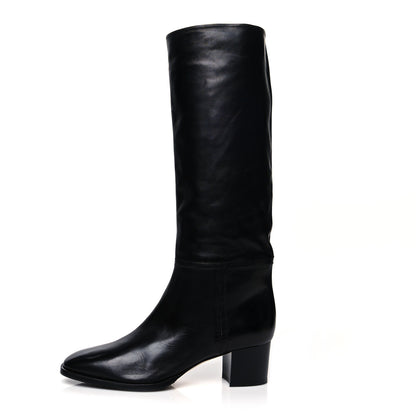 Jimmy Choo Calfskin Knee High Boots 40 Black 1 of 7